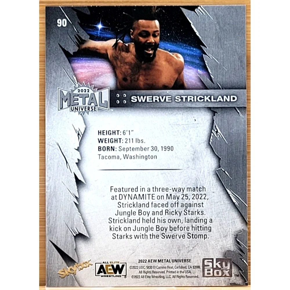 2022 UPPER DECK AEW METAL‎ UNIVERSE SWERVE STRICLAND BLUE PARALLEL